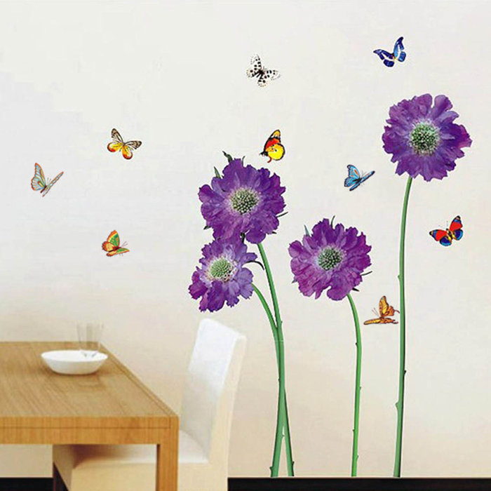 Ebern Designs Flowers Wall Decal & Reviews Wayfair